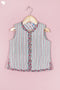 Cambric Cotton Quilted Vest In Block Print
